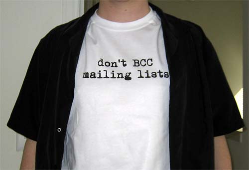 Don't BCC Mailing Lists