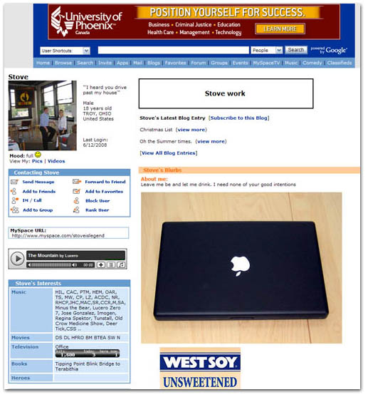 MySpace Bandwidth Leech